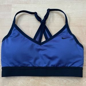 Nike Indigo Sports Bra with Cross-Back Straps